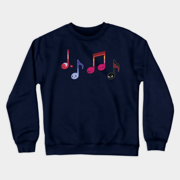 Rockstar Notes Crewneck Sweatshirt by FlamingFox